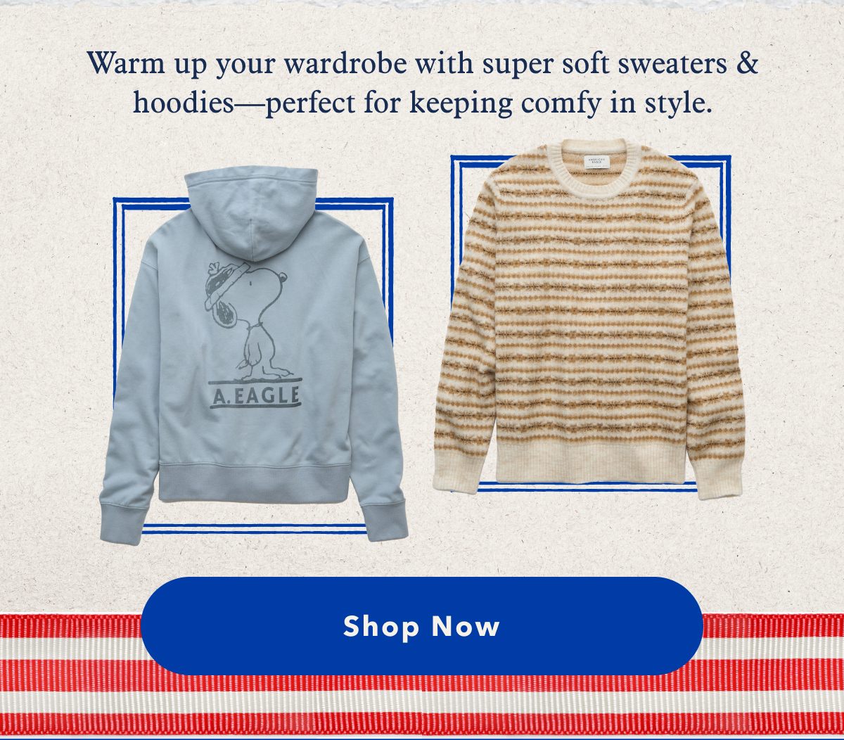 Warm up your wardrobe with super soft sweaters & hoodies -- perfect for keeping comfy in style | Shop Now