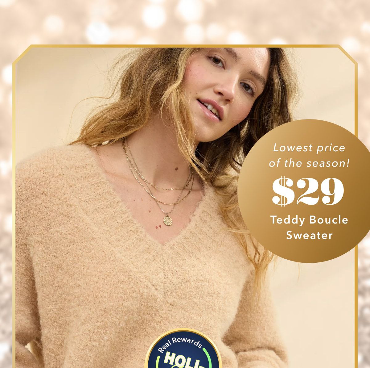 Lowest price of the season! $29 Teddy Boucle Sweater