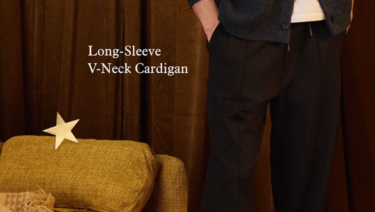 Long-Sleeve V-Neck Cardigan