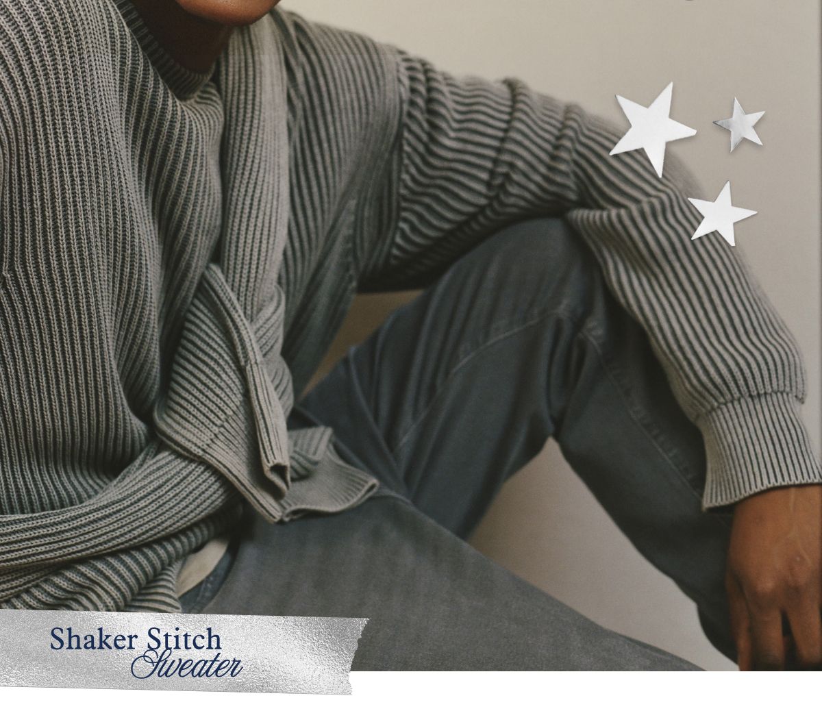 Shaker Stitch Sweater