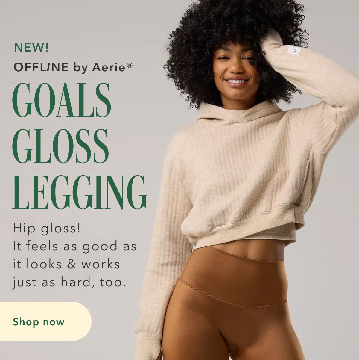 NEW! OFFLINE by Aerie® GOALS GLOSS LEGGING | Hip gloss! It feels as good as it looks & works just as hard too. Shop now