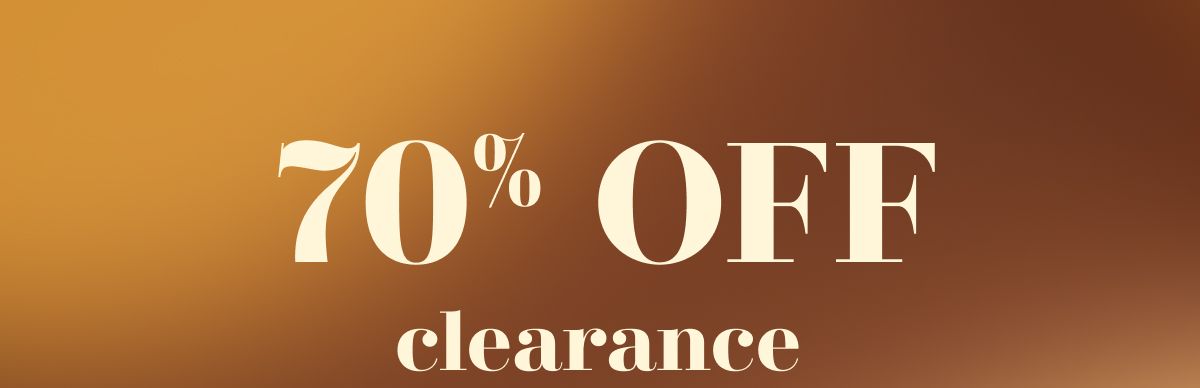 70% OFF clearance