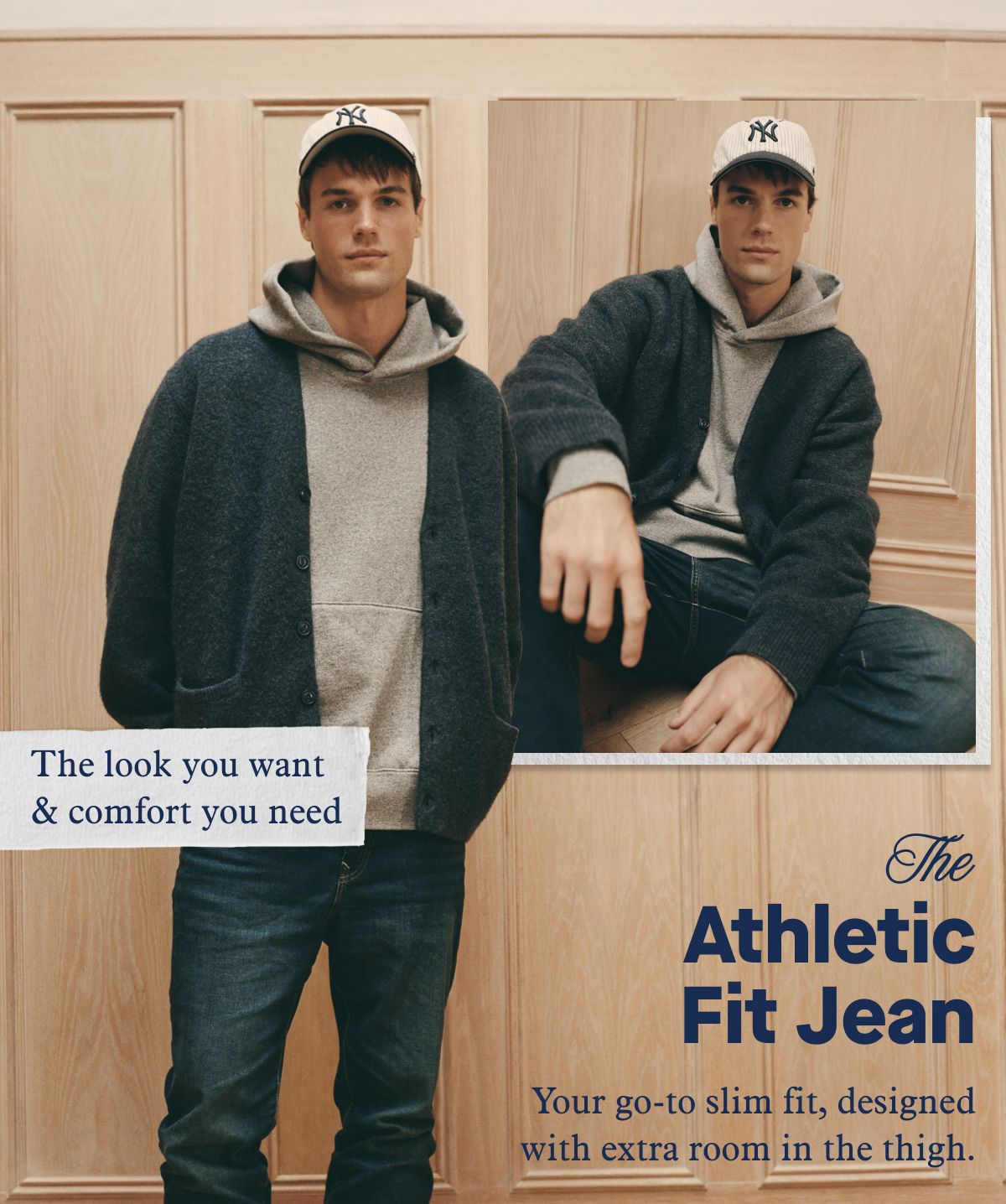 The Athletic Fit Jean | Your go-to slim fit, designed with extra room in the thigh. The look you want & comfort you need