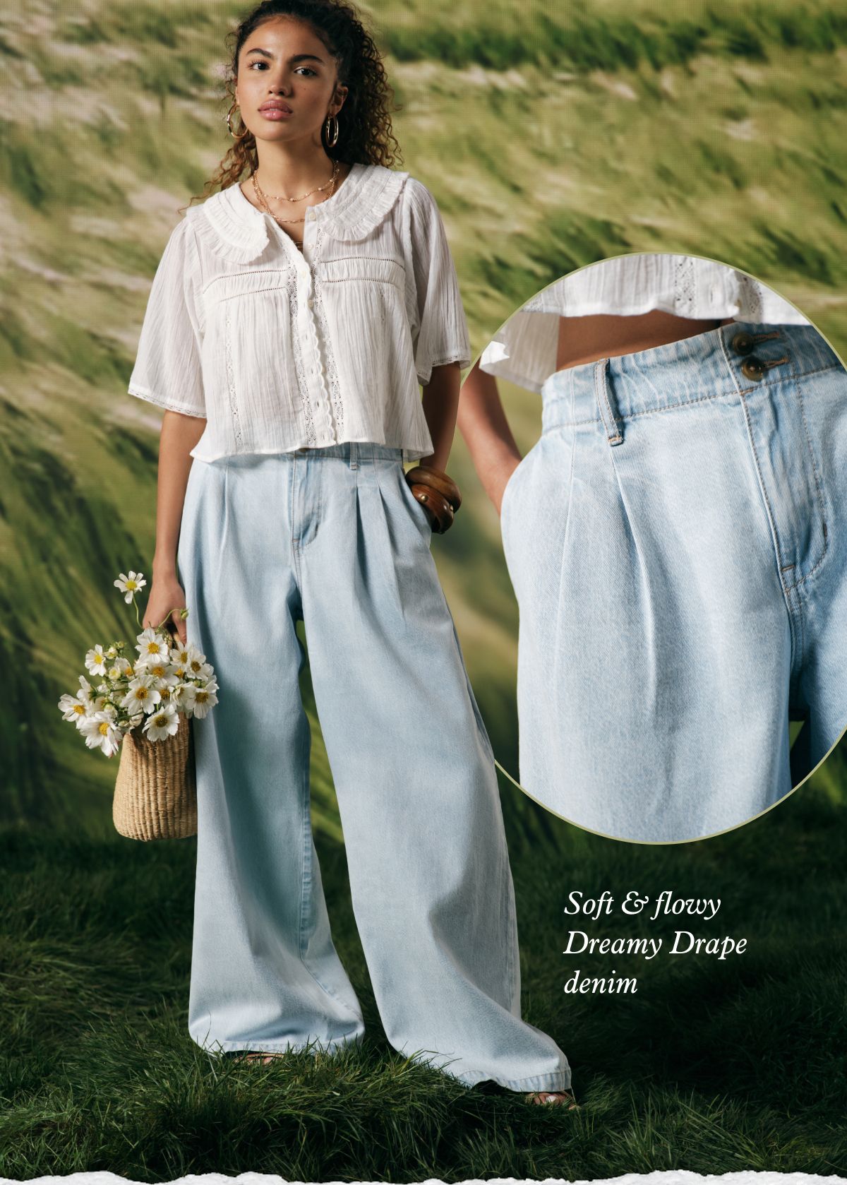 Soft & flowy Dreamy Drape denim