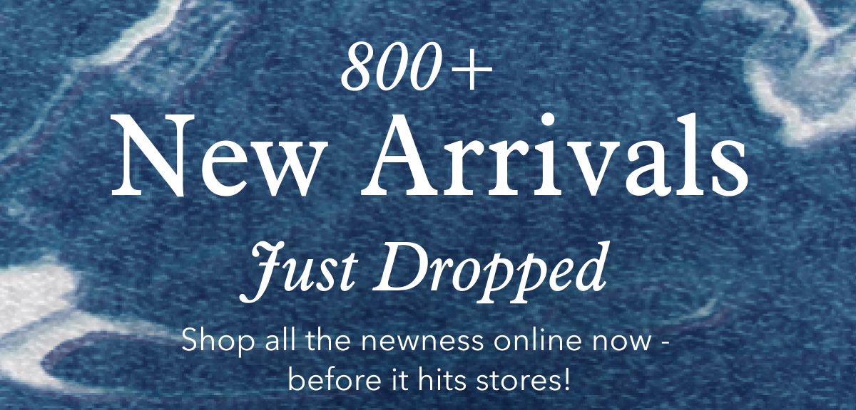 800+ New Arrivals Just Dropped | Shop all the newness online now - before it hits stores!