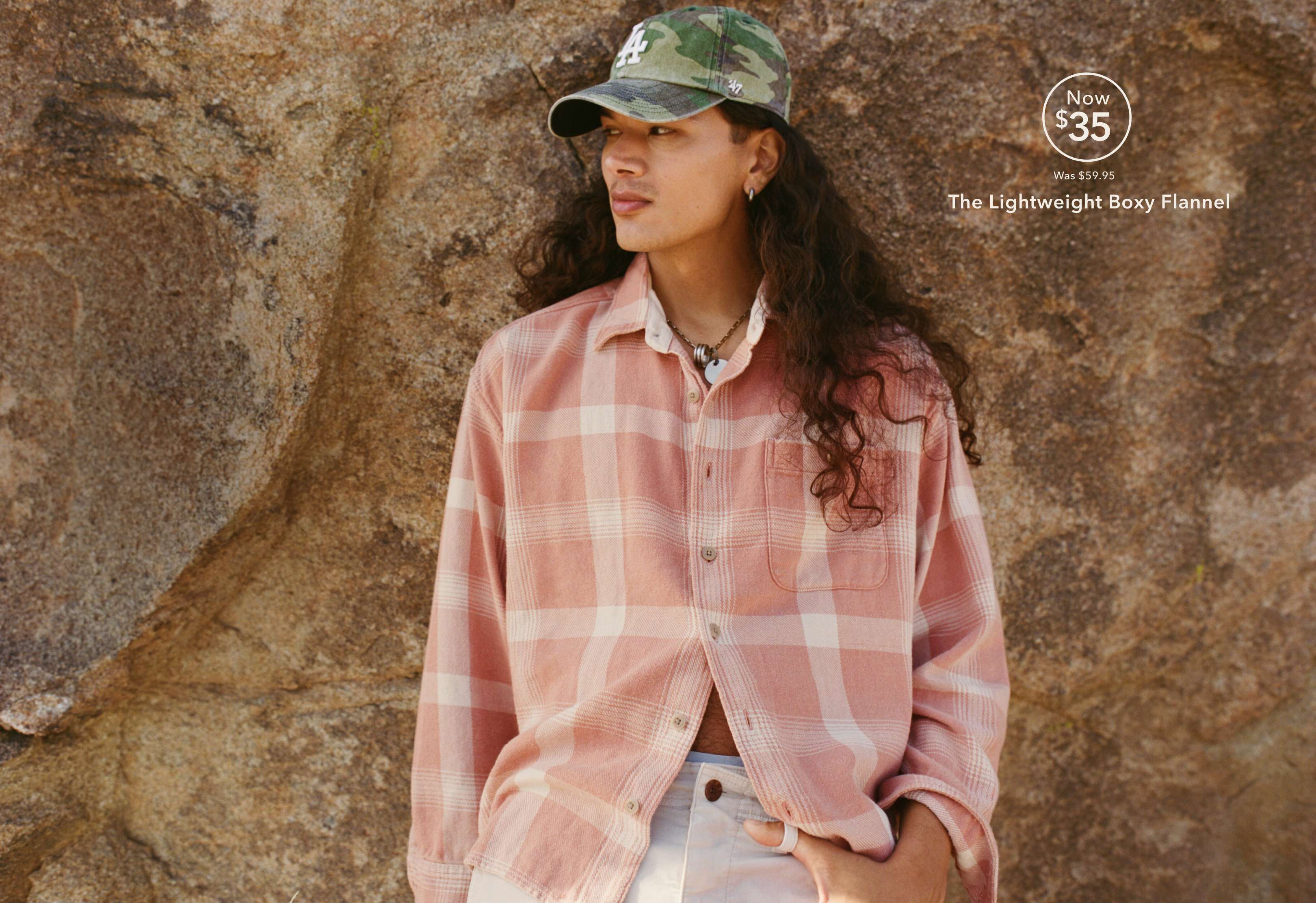 Now $35   Was $59.95  The Lightweight Boxy Flannel