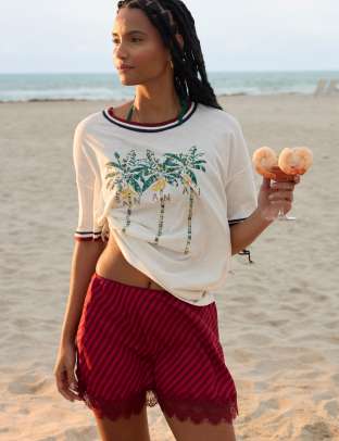 Aerie Geo Flower Straw Hat | Aerie