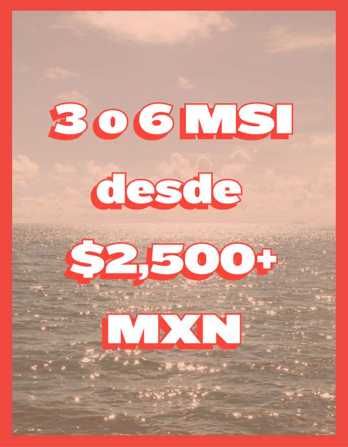 3 o 6 MSI desde $2,500+ MXN