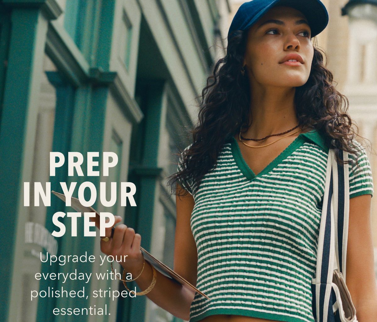 Prep In Your Step | Upgrade your everyday with a polished, striped essential.