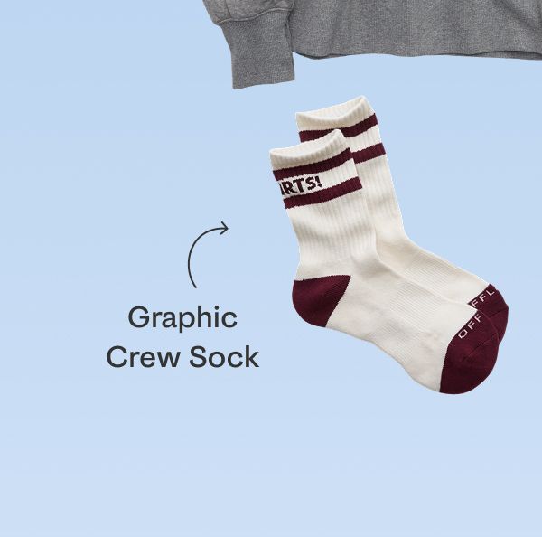 Graphic Crew Sock