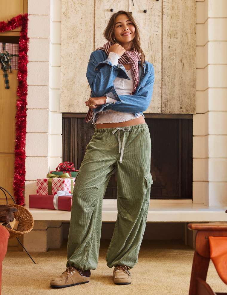 New! The Cozy Cord Cargo Pant