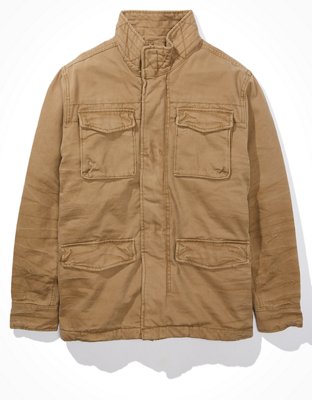 sherpa lined military jacket