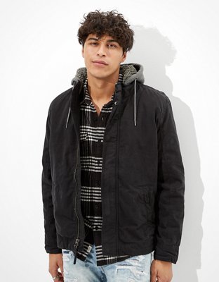 AE Sherpa Lined Hooded Workwear Jacket