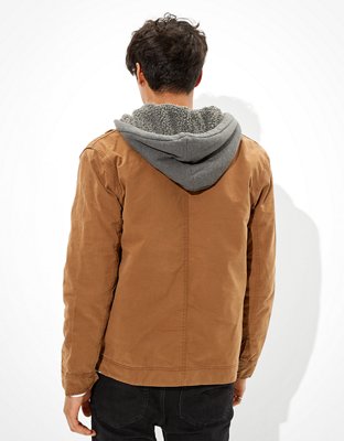 AE Sherpa Lined Hooded Workwear Jacket