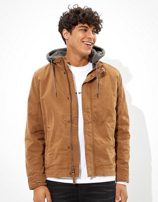 AE Sherpa Lined Hooded Workwear Jacket