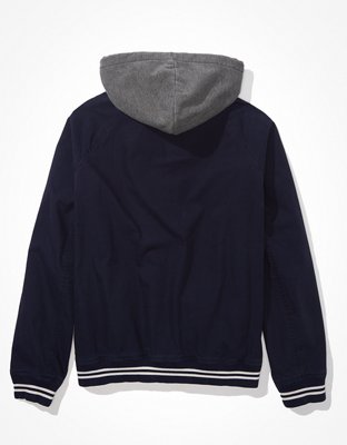 AE Hooded Varsity Jacket | American Eagle