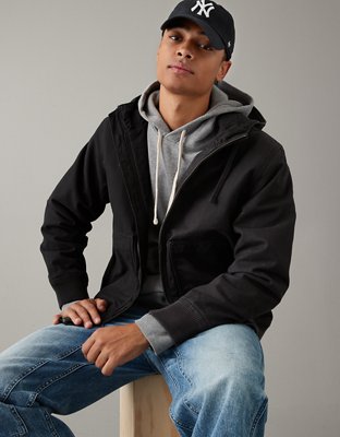 Ae hooded denim online jacket