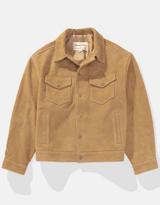 Мужские куртки American Eagle AE x Manuel Turizo Suede Trucker Jacket — фото 4