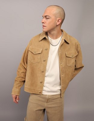 Мужские куртки American Eagle AE x Manuel Turizo Suede Trucker Jacket — фото 2