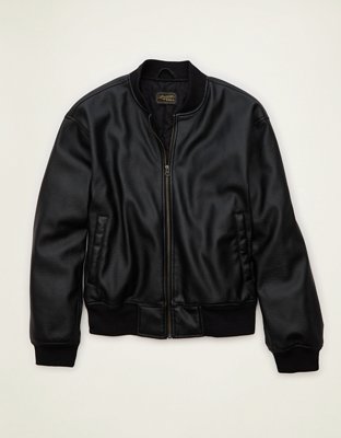 AE Vegan Leather Bomber Jacket