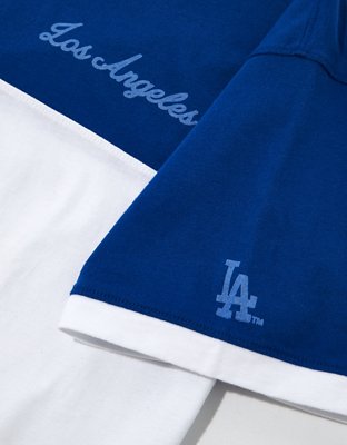 Женские футболки American Eagle Tailgate Women's LA Dodgers Cropped Colorblock T-Shirt — фото 2