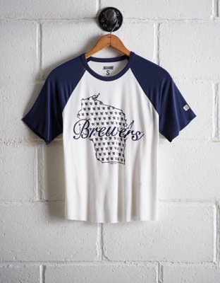 Tailgate Women's Milwaukee Brewers Cut-Off Baseball Tee - Free Shipping & Returns