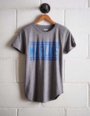Tailgate Women's Marlins Chest Stripe T-Shirt - Free Shipping & Returns