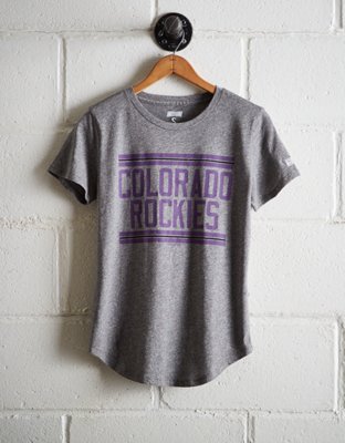 Tailgate Women's Rockies Chest Stripe T-Shirt - Free Shipping & Returns