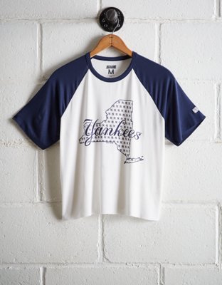 Tailgate Women's NY Yankees Cut-Off Baseball Tee - Free Shipping & Returns