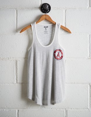 Tailgate Women's LA Angels Striped Scoop Neck Tank - Free Shipping & Returns