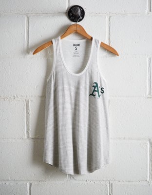 Tailgate Women's Oakland A's Striped Scoop Neck Tank - Free Shipping & Returns