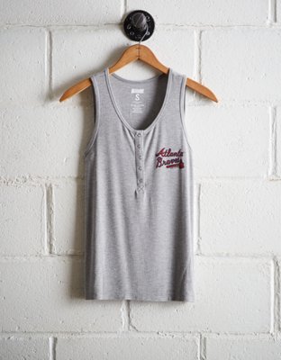 Tailgate Women's Atlanta Braves Henley Tank - Free Shipping & Returns
