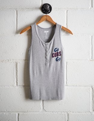 Tailgate Women's Chicago Cubs Henley Tank - Free Shipping & Returns