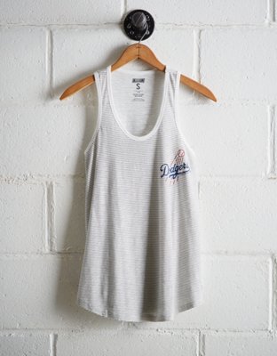 Tailgate Women's LA Dodgers Striped Scoop Neck Tank - Free Shipping & Returns