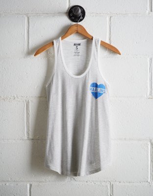 Tailgate Women's Miami Marlins Striped Scoop Neck Tank - Free Shipping & Returns