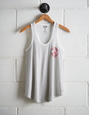 Tailgate Women's Red Sox Striped Scoop Neck Tank - Free Shipping & Returns
