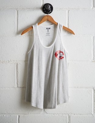 Tailgate Women's Reds Striped Scoop Neck Tank - Free Shipping & Returns