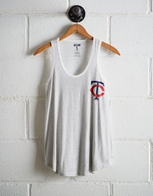 Tailgate Women's Minnesota Twins Striped Scoop Neck Tank - Free Shipping & Returns