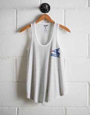 Tailgate Women's White Sox Striped Scoop Neck Tank - Free Shipping & Returns
