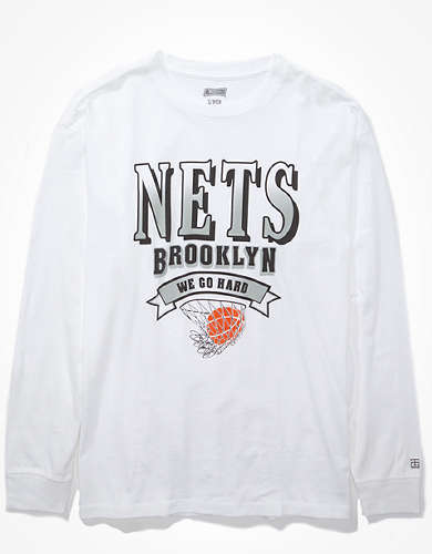 Tailgate Women's Brooklyn Nets Long Sleeve Oversized T-Shirt