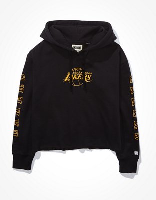 lakers crop top hoodie