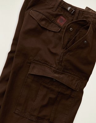 Мужские брюки American Eagle AE x Lamine Yamal Ultra-Baggy Cargo, цвет: Коричневый — фото 6
