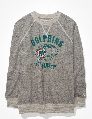 Tailgate Women's Miami Dolphins Oversized Fleece Sweatshirt