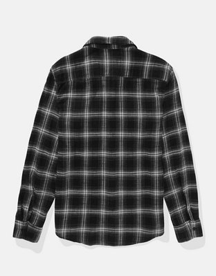Chemise en flanelle à carreaux marron style tartan - Horizons Lointains