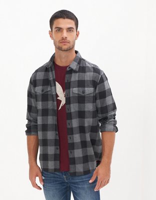 AE Super Soft Plaid Flannel Shirt