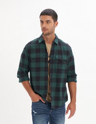 AE Super Soft Plaid Flannel Shirt