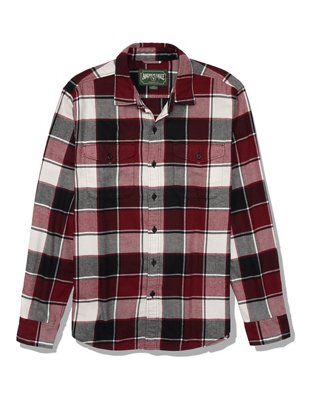 AE Super Soft Plaid Flannel Shirt