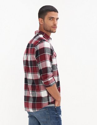 AE Super Soft Plaid Flannel Shirt