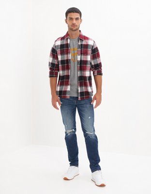 AE Super Soft Plaid Flannel Shirt