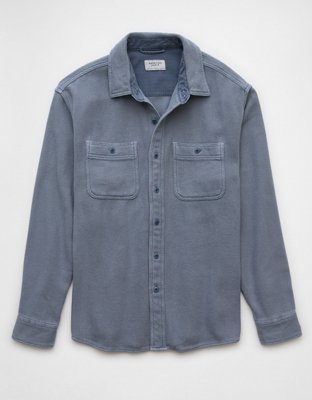 AE Textured Solid Flannel Shirt